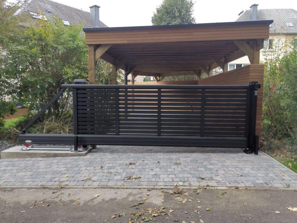 ABF Fermetures Baikirch Noville petit portail autoportant résidentiel